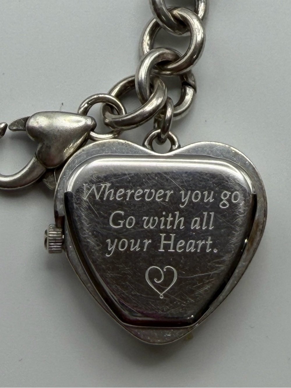 Brighton Live in the Moment Charm Bracelet with Pink Heart Watch Charm - Picture 5 of 7